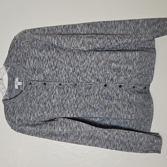 Croft & Barrow Women's Heathered Gray Cardigan - Picture 4 of 6